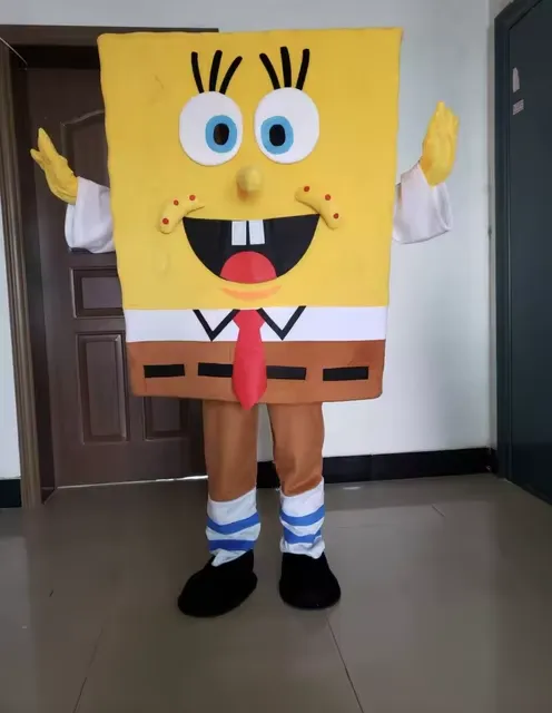 SpongeBob SquarePants Mascot Costume Adult Full Body Character Suit